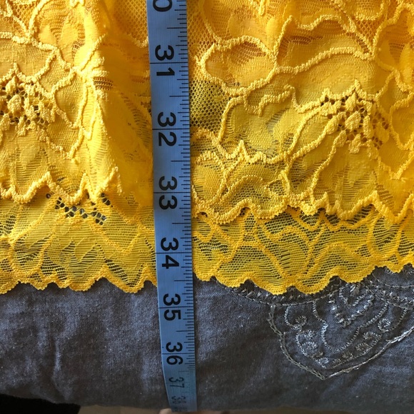 Guess Yellow Sleeveless Lace Cut Out Mini Dress - Picture 11 of 11